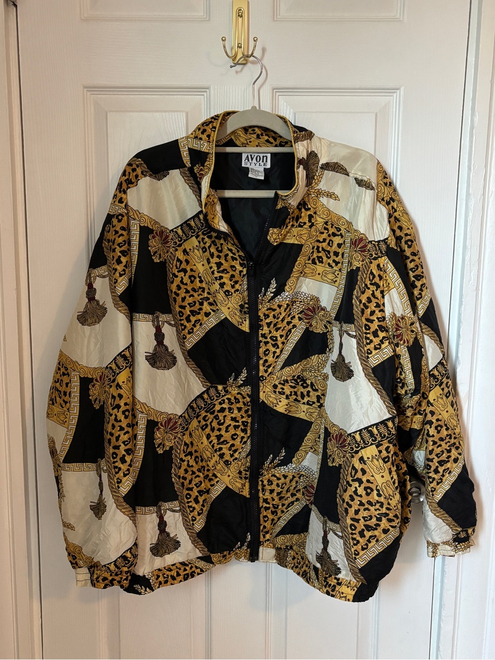 Vintage 90s Avon Baroque Style Bomber Jacket